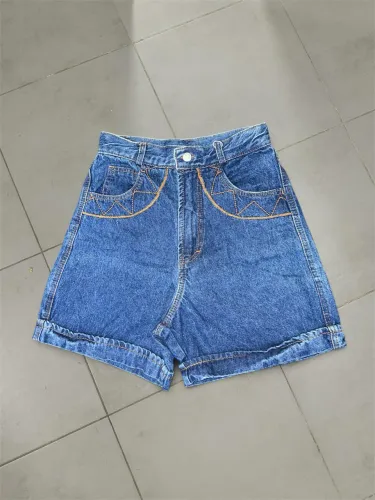 Short Jeans Vintage Mom Cintura Altíssima - Tam 36 | Garimpo Retrô
