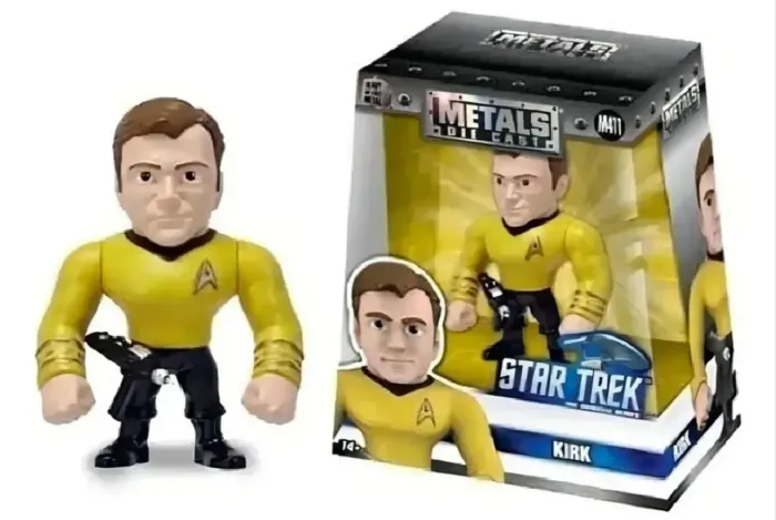 Miniatura Jada Star Trek Metal Diecast Kirk 4 cm Brinquedos figuras