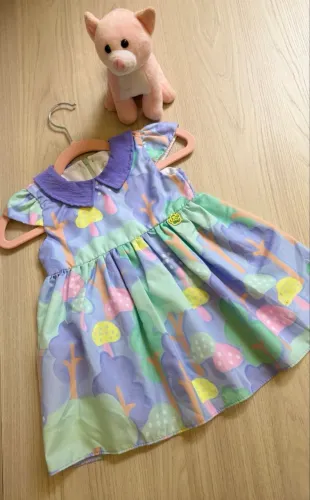 Vestido bebê, marca mon sucre, tamanho 6 a 9 meses, nunca usado. 