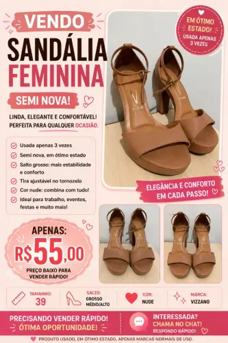 Salto, sandália 