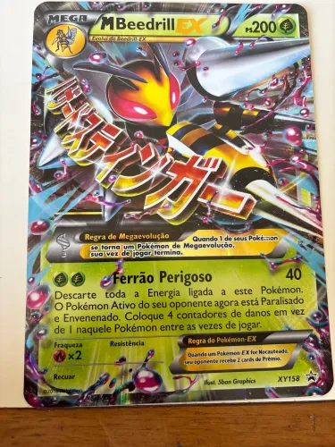 Carta Pokémon Mbeedrill EX XY158 gigante