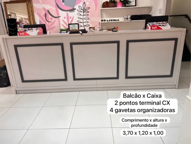 Balcão caixa para loja 3,70x1,20