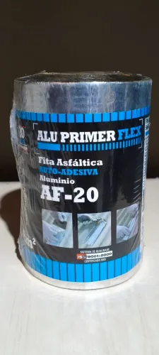 Fita asfáltica auto adesiva alumínio AF-20 com 10 metros