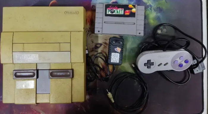 SNES super nintendo completo side pocket tv 14"