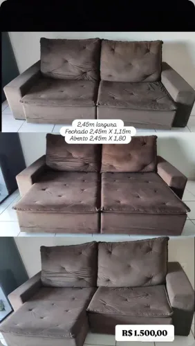 Sofá retrátil 4 lugares