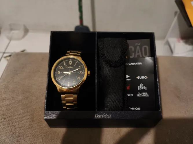 Relógio Condor Dourado Masculino - Original + Caixa