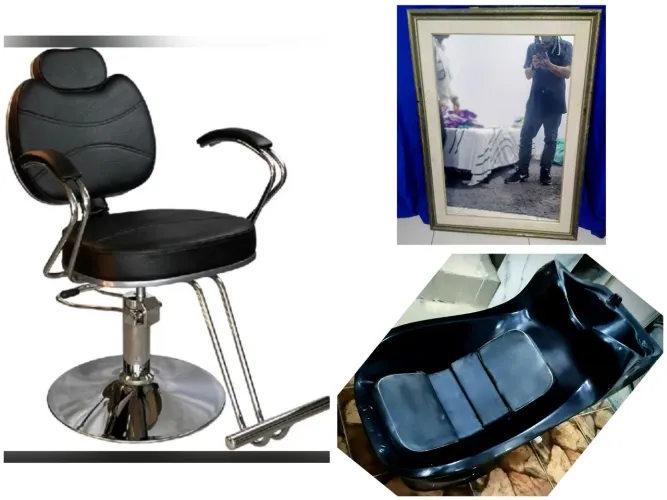 Cadeira para barbearia ou salão de beleza 