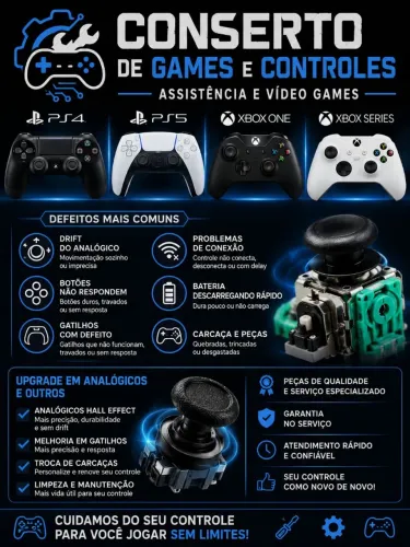 Conserto e upgrade em controles de ps4/ps5/xbox one /series