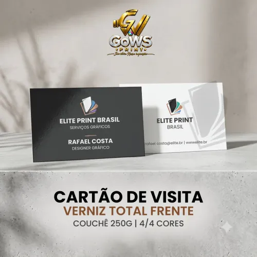 CARTÃO DE VISITA 250G PERSONALIZADO VERNIZ TOTAL FRENTE