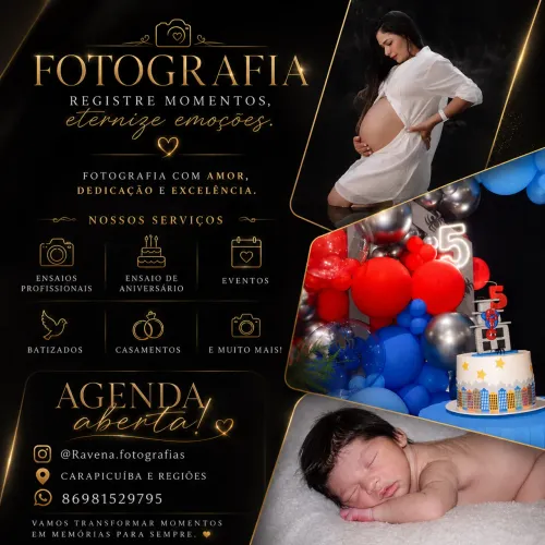 Fotografa de ensaios e eventos em gerais 