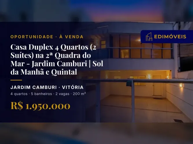 Casa Duplex em Jardim Camburi: conforto e lazer a poucos metros do mar!