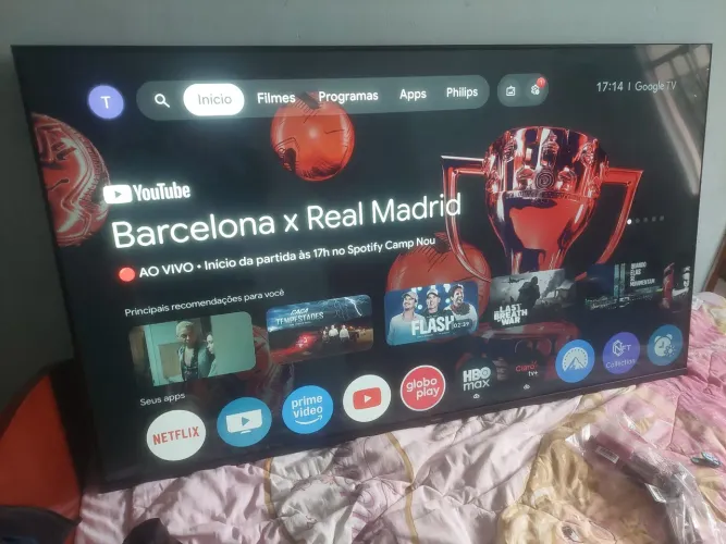 TV 65 4K PHILIPS SMART ANDROID GOOGLE TV SEMI NOVA NOTA FISCAL GARANTIA 2 MESES DE USO 