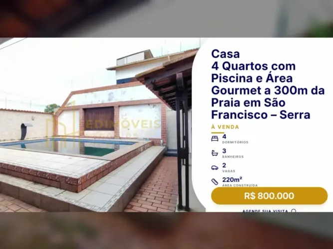 Casa Aconchegante com Lazer Completo em São Francisco Serra, Não Perca!