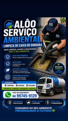 Limpeza caixa de gordura desentupimento 