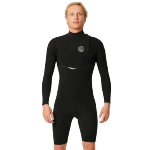 Short John Rip Curl E-Bomb E6 2/2mm Zip Free Manga Longa -Small - Pequeno