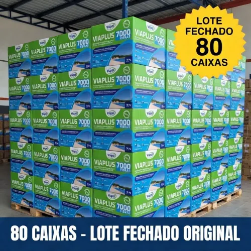 LOTE FECHADO 80 CAIXAS Viapol Viaplus 7000 Fibras 18kg - Impermeabilizante