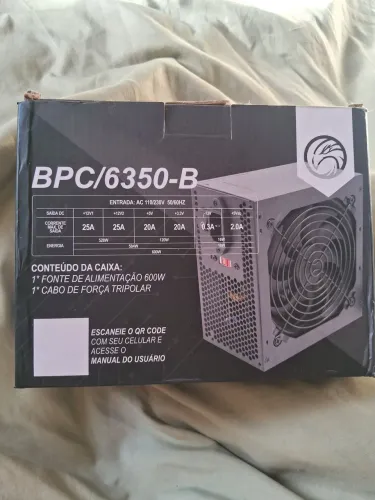 fonte de alimentação ATX600W