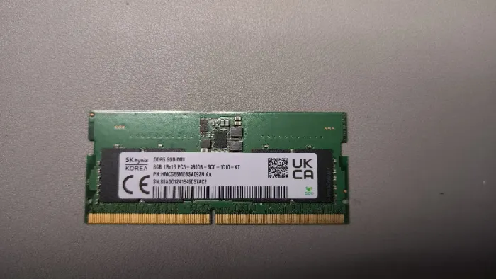 Memória RAM DDR5 8GB SODIMM 4800MHz SK hynix para notebook