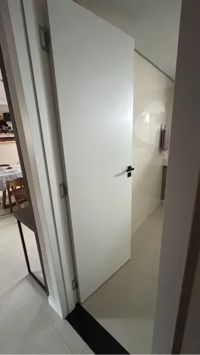 Kit porta branca laqueada 