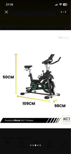 Bicicleta Ergométrica Spinning 20kg - Wct Fitness