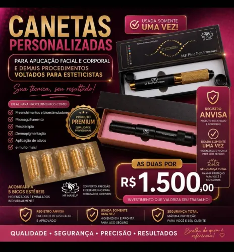Caneta Pressurizada para procedimentos estético
