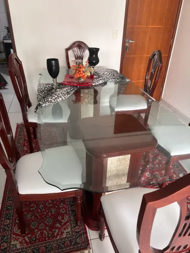 Mesa jantar LUXO + 6 cadeiras