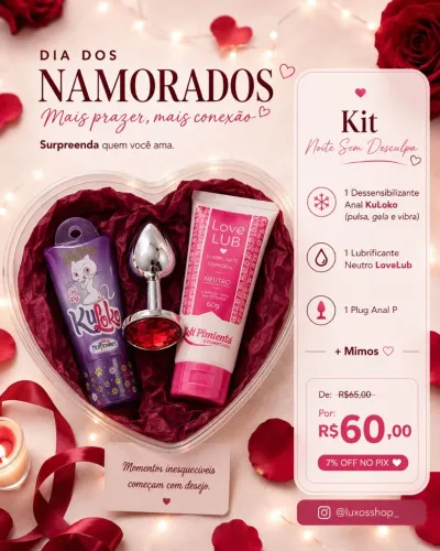 Kit Dia dos Namorados 3 Produtos Essenciais