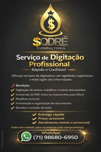 Digitador Home Office - Digitação.