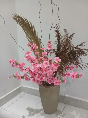 Vaso com plantas permanente para decoração