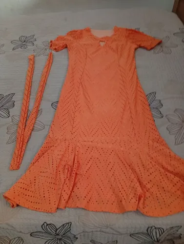 Vestido evangélico , elegante de renda 