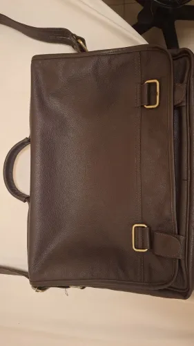 BolsaCarteiro da Bagaggio couro de búfalo cor café
