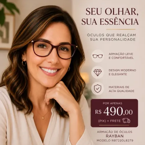 Armacao Oculos Feminino Bordô 