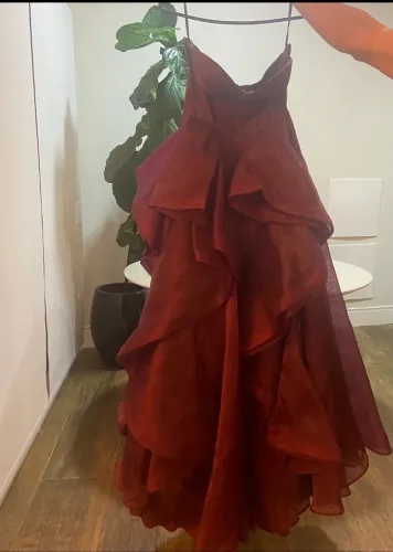 Vestido de Festa Bordô - Tam. 38 (Modelo Tomara que Caia) 