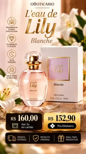 Perfume Leau de Lily Blanche 75ml