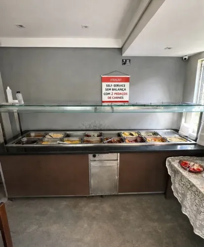 Balcão quente de self service 16 Cubas 