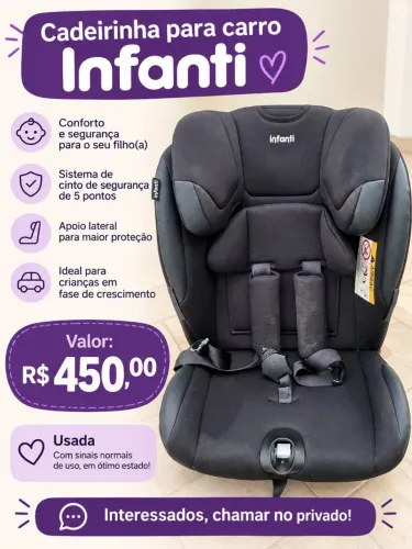 Cadeirinha de bebê para carro