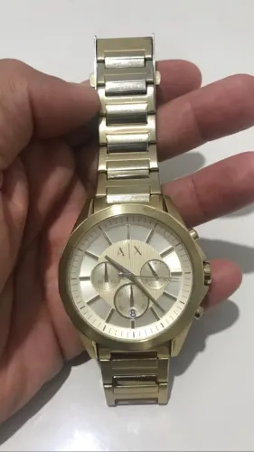 Relógio Armani Exchange Dourado Masculino Original - A|X Cronógrafo