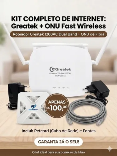 Roteador Greatek + ONU xpon