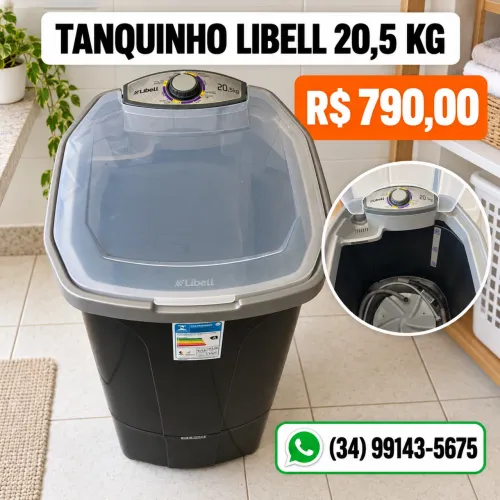 Tanquinho Libell 20,5 kg ? R$ 790,00