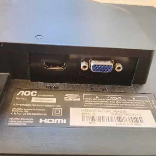 Monitor AOC 18,5" LED HDMI/VGA - Modelo E970SWHNL