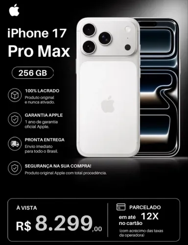 Iphone 17 Pro Max 256gb Silves lacrado