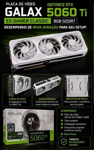 NVIDIA GeForce RTX 5060 Ti Branco