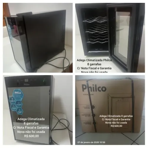 Adega Climatizada 8 garrafas NOVA-Com Nota Fiscal e Garantia