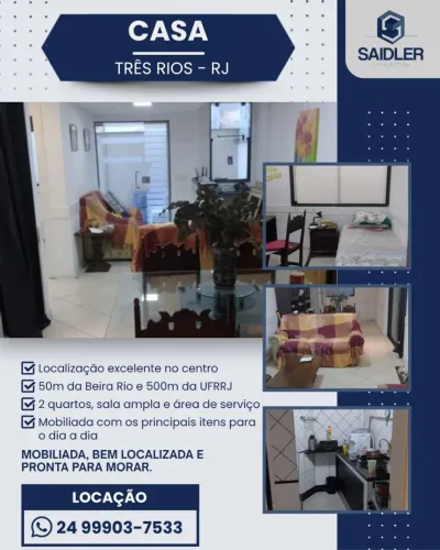 Casa mobiliada em Três Rios RJ