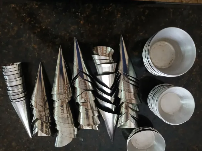 Forma para empadas e canudos em aluminio