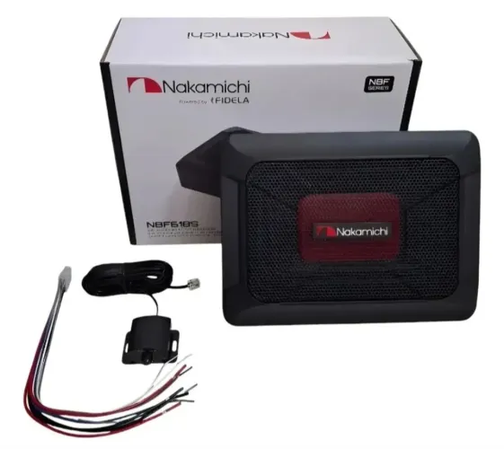 Caixa De Som Amplificada Slim Nakamichi Nbf618s Sub 6x8