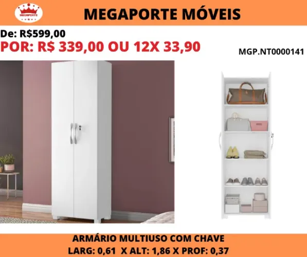 Armário Multiuso com Chave
