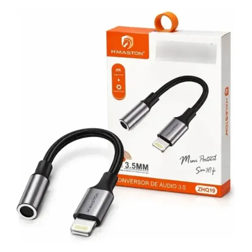 Adaptador Lightning Para Fone Iphone Conversor P2 3.5mm Aux Novo Loja Coimbra Computadores