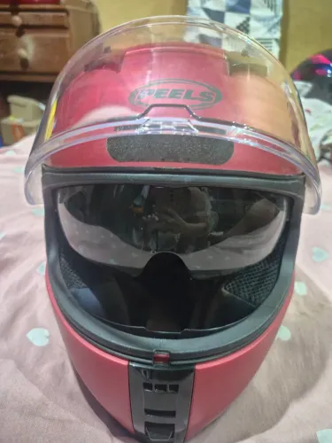 CAPACETE PEELS RED COM VISEIRA SOLAR