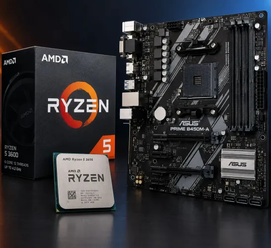 Kit placa mãe e processador